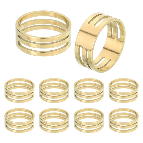 Uxcell Jump Ring Opening Tool, 19mm Stainless Steel Jump Ring Opener Circle Split Opening Closing Finger Tool for Jewelry Making Supplies Craft Projects(Gold Tone, Pack of 10)