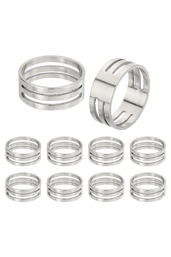 Jump Ring Opening Tool, 19mm Stainless Steel Jump Ring Opener Circle Split Opening Closing Finger Tool for Jewelry Making Supplies Craft Projects(Silver Tone, Pack of 10)
