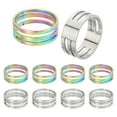 thumbnail image 1 of Uxcell Jump Ring Opening Tool, 19mm Stainless Steel Jump Ring Opener Circle Split Opening Closing Finger Tool for Jewelry Making Supplies Craft Projects(Silver Multicolor, Pack of 10), 1 of 6