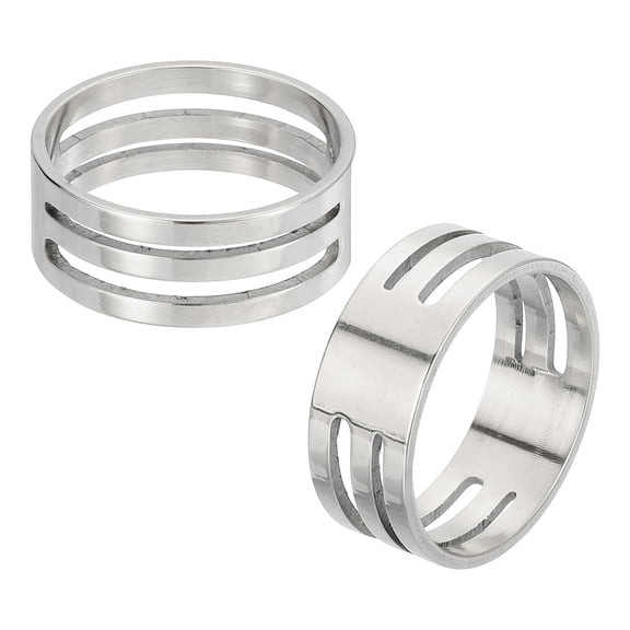 Uxcell Jump Ring Opening Tool, 19mm Stainless Steel Jump Ring Opener Circle Split Opening Closing Finger Tool for Jewelry Making Supplies Craft Projects(Silver Tone, Pack of 2)