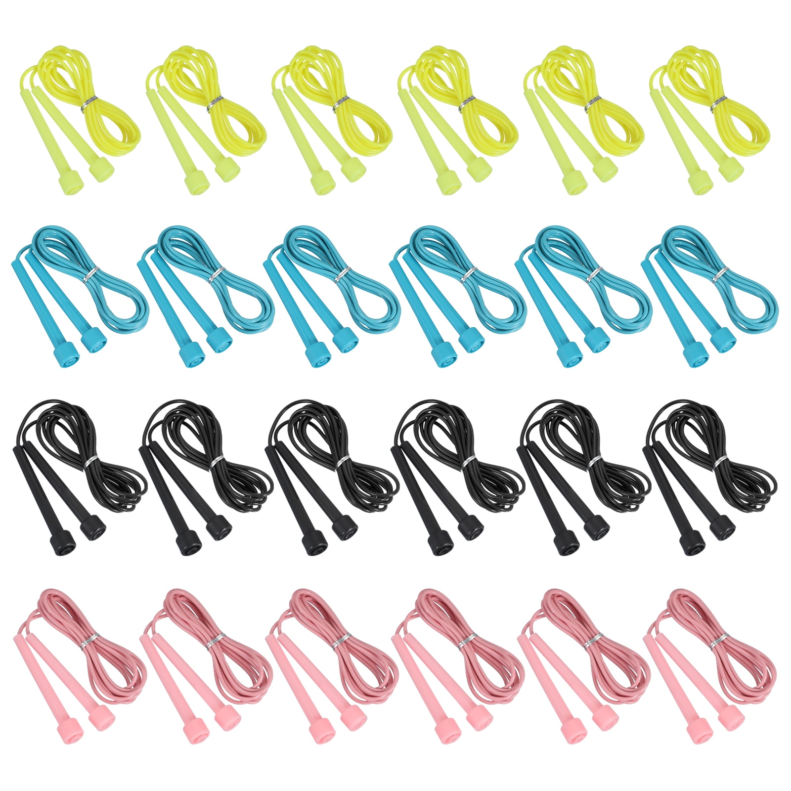 Uxcell Jump Rope 24Pcs Jumping Ropes Speed Skipping Exercise Equipment for Workout, 4 color