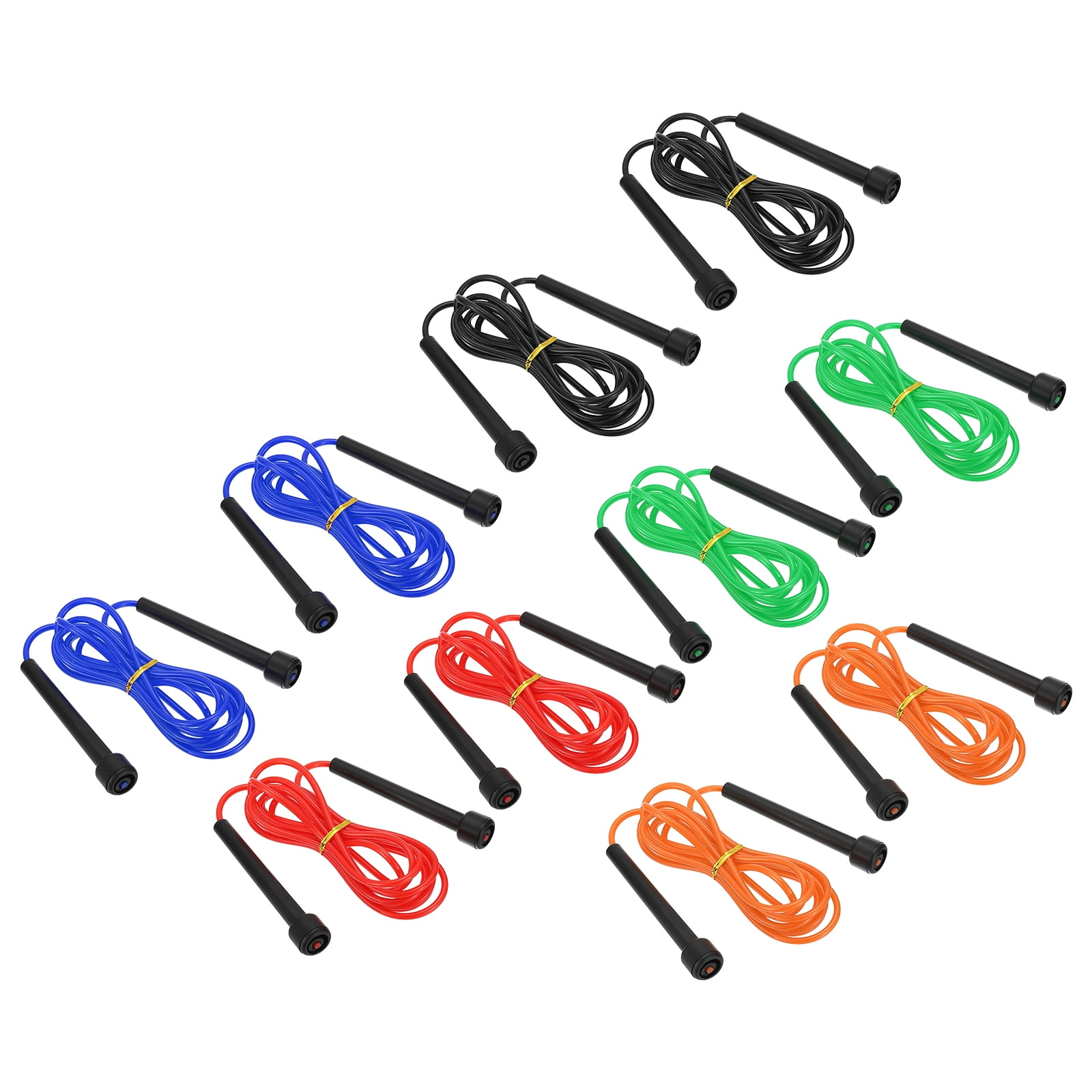 Uxcell Jump Ropes Workout Jumping Rope Adjustable Tangle-Free Skipping Rope Multicolor 10 Pack