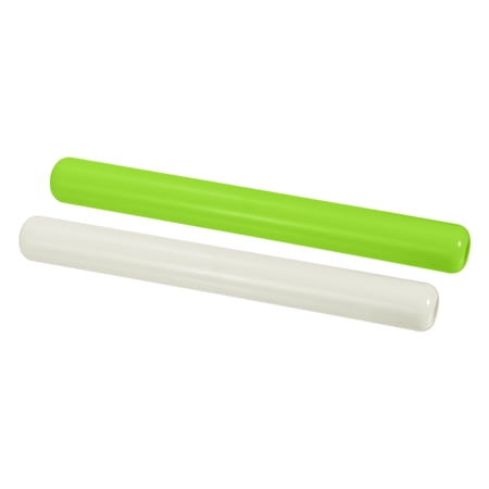Uxcell Junior Relay Track Batons Plastic Race Running Stick Athletics, Green, White