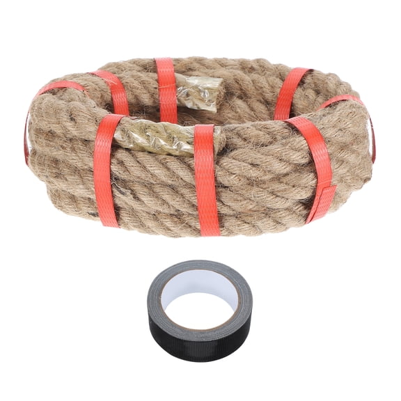 Uxcell Jute Rope Heavy Natural Thick Twisted Rope with Tape for Crafts ...