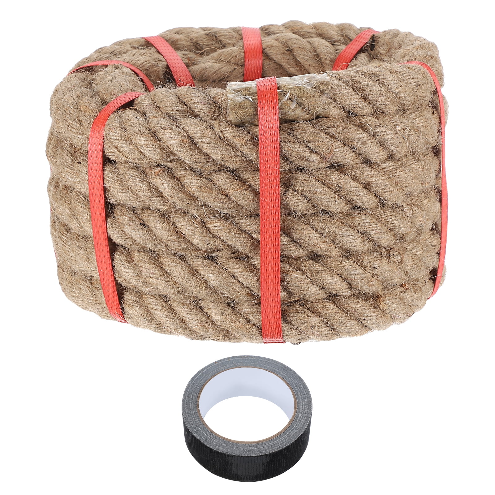Uxcell Jute Rope Heavy Natural Thick Twisted Rope with Tape for Crafts ...