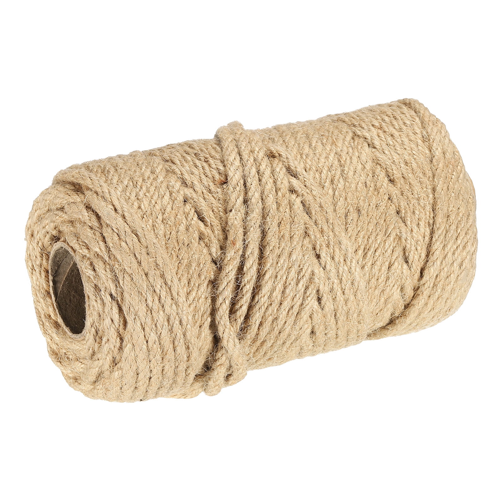 66 Feet 6mm Jute Rope 3 Ply ,100% Natural Thick Jute Hemp Rope Strong  String Craft Twine for DIY & Arts Crafts, Packing Bundling