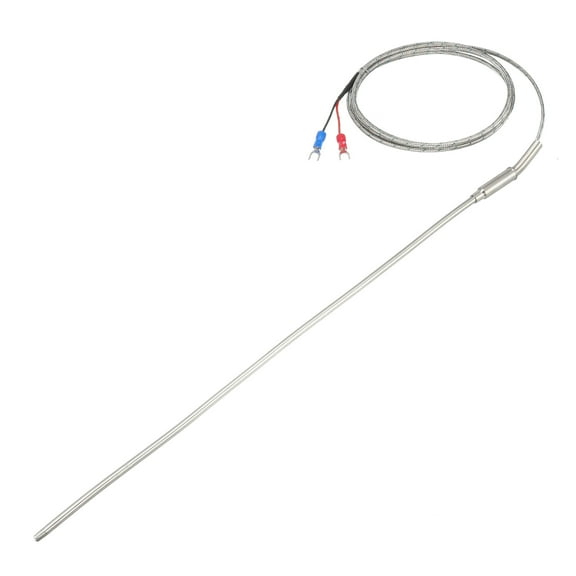 Uxcell K Type Temperature Sensor Probe 1.5M Cable 4mm x 300mm Probe Thermocouple