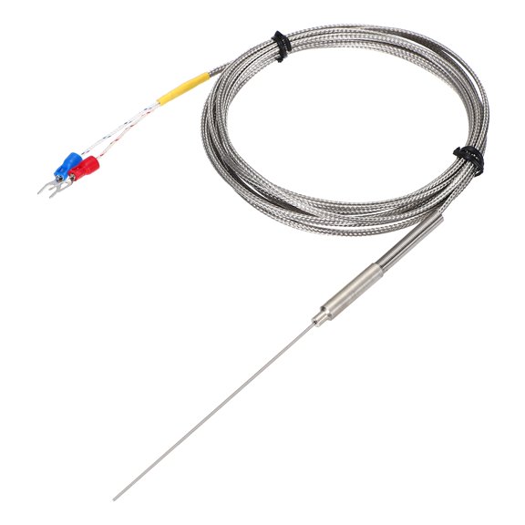 Uxcell K Type Thermocouple Temperature Sensor Probe 1x100mm 9.8ft Wire 0 to 1100C(32 to 2012F) Stainless Steel
