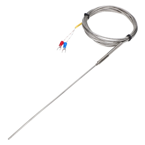 Uxcell K Type Thermocouple Temperature Sensor Probe 2x200mm 9.8ft Wire 0 to 1100C(32 to 2012F) Stainless Steel