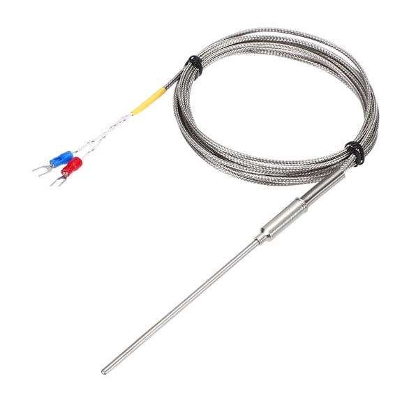Uxcell K Type Thermocouple Temperature Sensor Probe 3x100mm 9.8ft Wire 0 to 1100C(32 to 2012F) Stainless Steel