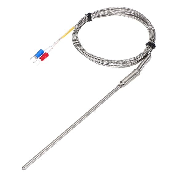 Uxcell K Type Thermocouple Temperature Sensor Probe 4x150mm 6.6ft Wire 0 to 1100C(32 to 2012F) Stainless Steel