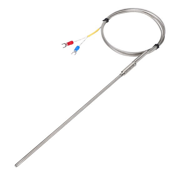 Uxcell K Type Thermocouple Temperature Sensor Probe 4x200mm (0 to 800C) 5ft Temperature Controller