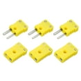 thumbnail image 1 of Uxcell K Type Thermocouple Wire Connectors Male Female Plug Adapter 220C(428F) for Thermocouple Yellow 3 Set, 1 of 6