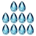 thumbnail image 1 of Uxcell K9 Crystal Teardrop Pendants Oval Beads, 10 Pack 38mm Chandelier Prisms Parts Hanging Beads DIY Lamp for Arts Crafts Decoration, Sky Blue, 1 of 6