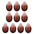 thumbnail image 1 of Uxcell K9 Crystal Pendants Teardrop Beads, 10 Pack 38mm Chandelier Prisms Parts Hanging Beads DIY Lamp Dark Brown, 1 of 7
