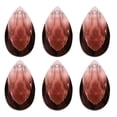 thumbnail image 1 of Uxcell K9 Crystal Pendants Teardrop Beads, 6 Pack 38mm Chandelier Prisms Parts Hanging Beads DIY Lamp Dark Brown, 1 of 7