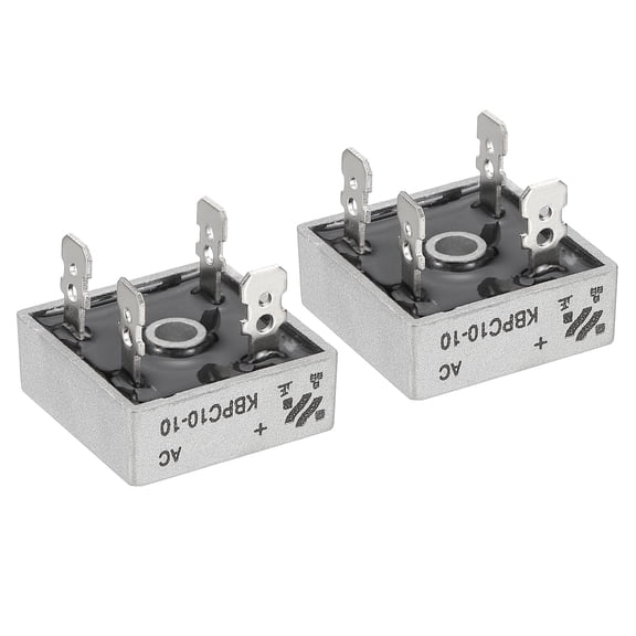 Uxcell KBPC10-10 Rectifier Diode, 2 Pcs Bridge Rectifier 50A 1000V Electronic Silicon Diodes, Black