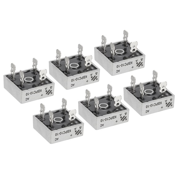 Uxcell KBPC10-10 Rectifier Diode, 6Pcs Bridge Rectifier 10A 1000V Diodes, White