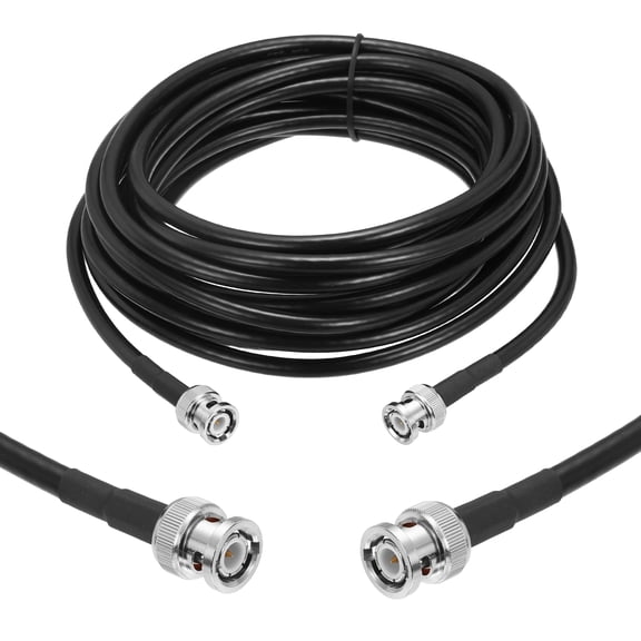 Uxcell KMR/LMR240 BNC Coaxial Cable, 50 Ohm 20Ft BNC Male to Male Low-Loss Coax Extension Cable Connector Antenna Extension Jumper for RF Radio Modem Signal Generator Attenuator