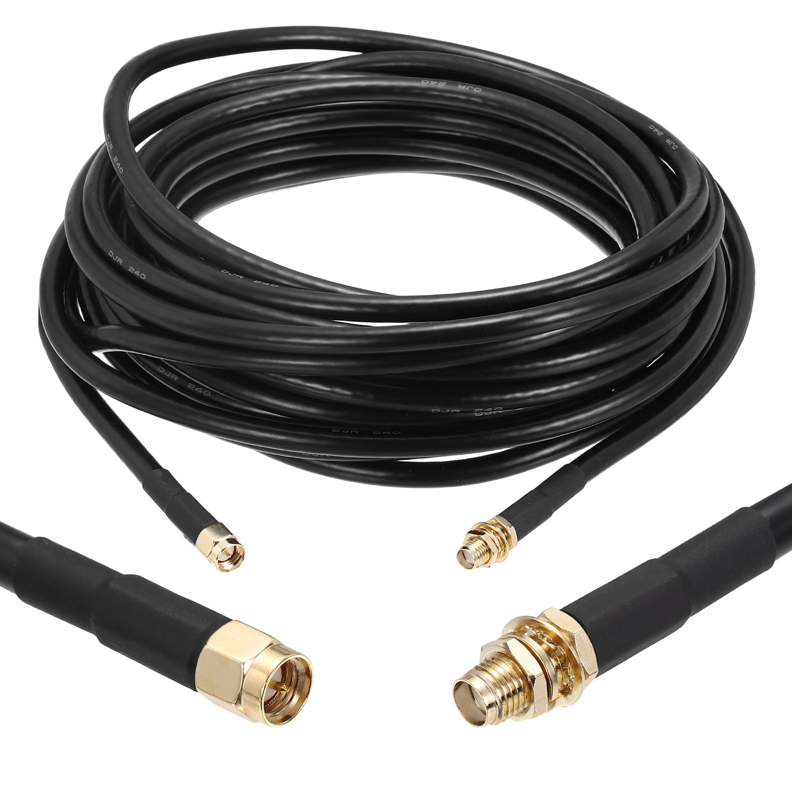 Uxcell KMR/LMR240 Coaxial Extension Cable, 50ohm 25Ft SMA Male to SMA ...