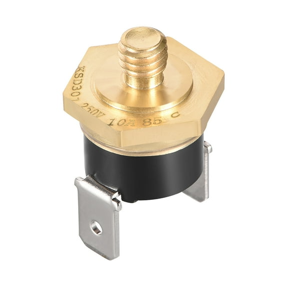 Uxcell KSD301 Thermostat 85°C N.C 10A Temperature Control Switch Copper