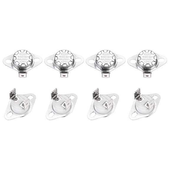 Uxcell KSD301 Thermostat Temperature Switch Ceramic Material 8 Pcs 125°C/257°F
