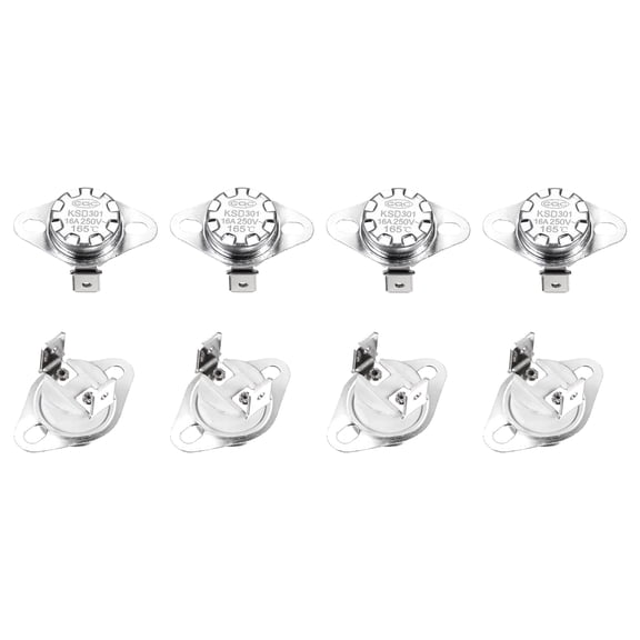 Uxcell KSD301 Thermostat Temperature Switch Ceramic Material 8 Pcs 165°C/329°F