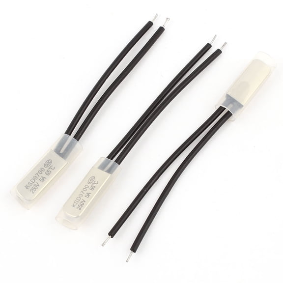 Uxcell KSD9700 65 Celsius Normal Close Bimetal Thermostat Temperature Switch 3 Pcs