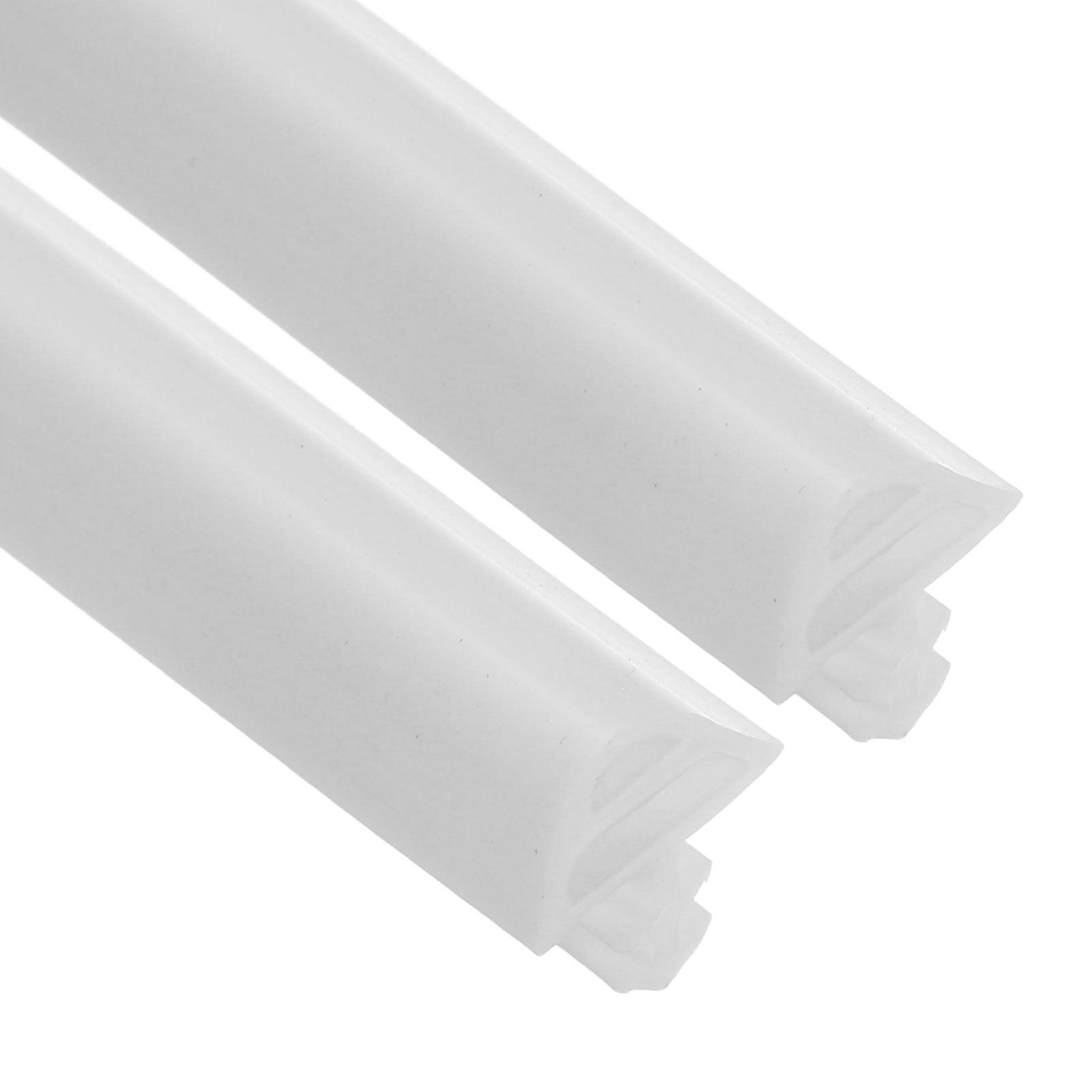 Uxcell Kerf Weather Stripping Seal Strip (16.4ft x 11/32") - 2 Pack D Triangle Shape Kerf Noise Reduction Rubber Flange Window Weatherstrip Seal for Door Frame Windows Card Slot, White