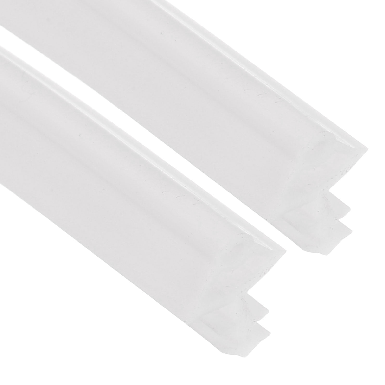 Uxcell Kerf Weather Stripping Seal Strip (16.4ft x 11/32") - 2 Pack Tree Shape Kerf Noise Reduction Rubber Flange Window Weatherstrip Seal for Door Frame Windows Card Slot, White