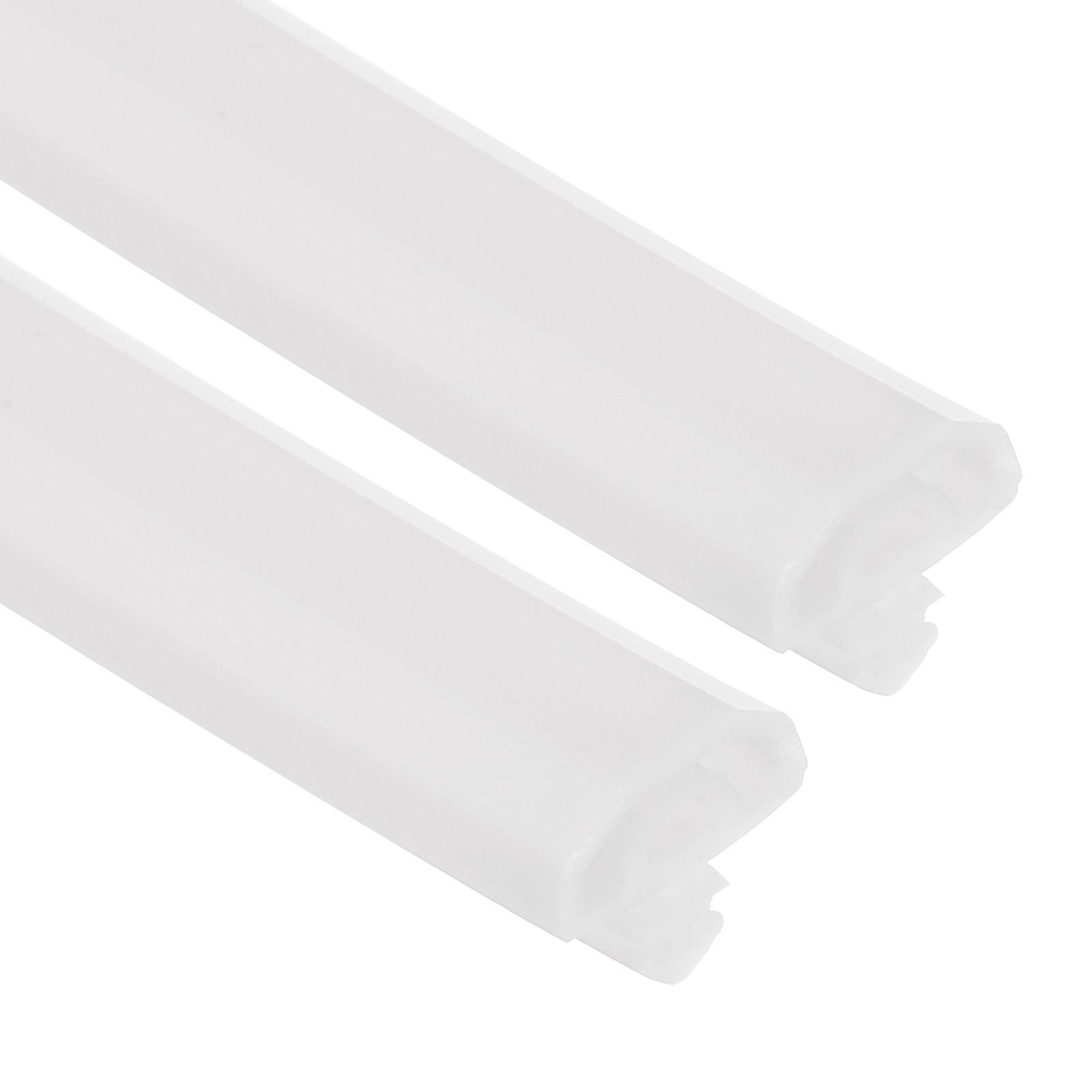 Uxcell Kerf Weather Stripping Seal Strip (16.4ft x 3/8") - 2 Pack Double D Shape Kerf Noise Reduction Rubber Flange Window Weatherstrip Seal for Door Frame Windows Card Slot, White