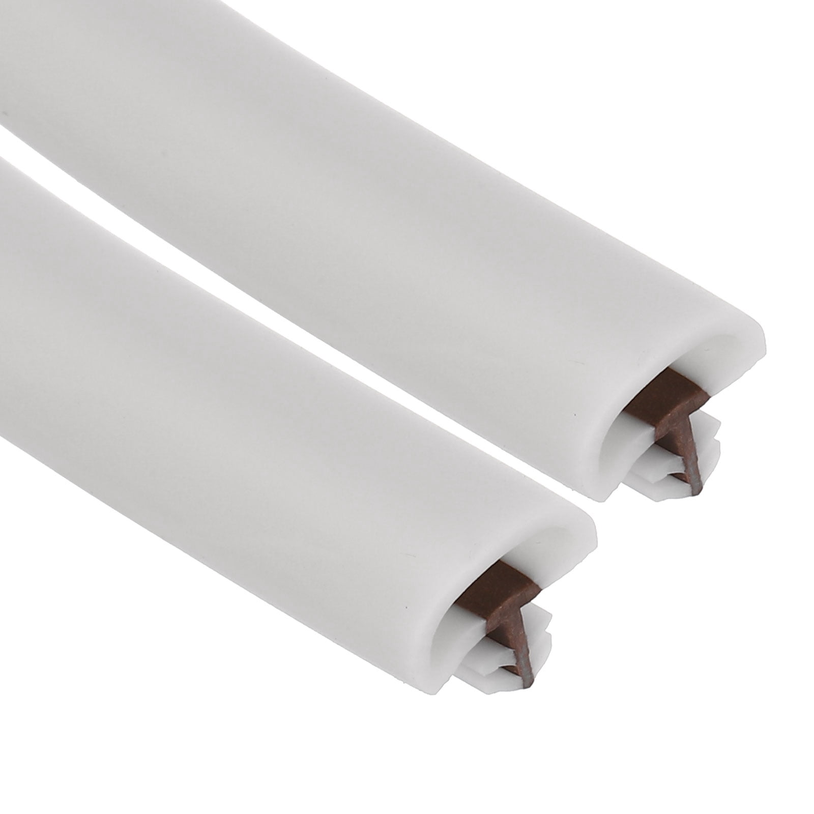 Uxcell Kerf Weather Stripping Seal Strip, 16.4ft x 3/8" - 2 Pack Kerf Noise Reduction Rubber Flange Window Weatherstrip Seal for Door Frame Windows Card Slot, White