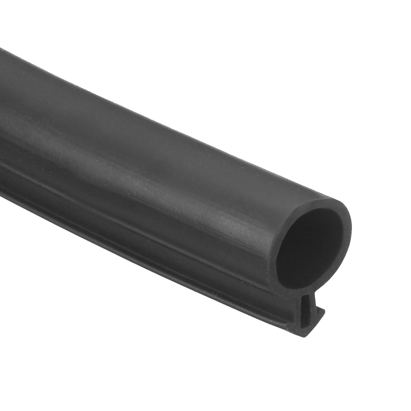 Uxcell Kerf Weather Stripping Seal Strip (19.68ft x 3/8") - Bulb Bubble Kerf Noise Reduction Rubber Flange Window Weatherstrip Seal for Door Frame Windows Card Slot, Black