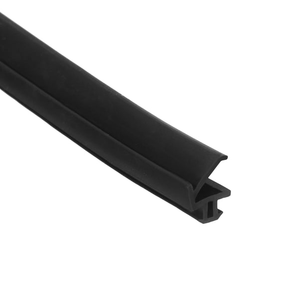Uxcell Kerf Weather Stripping Seal Strip (19.68ft x 5/16") - P Shape Kerf Noise Reduction Rubber Flange Window Weatherstrip Seal for Door Frame Windows Card Slot, Black