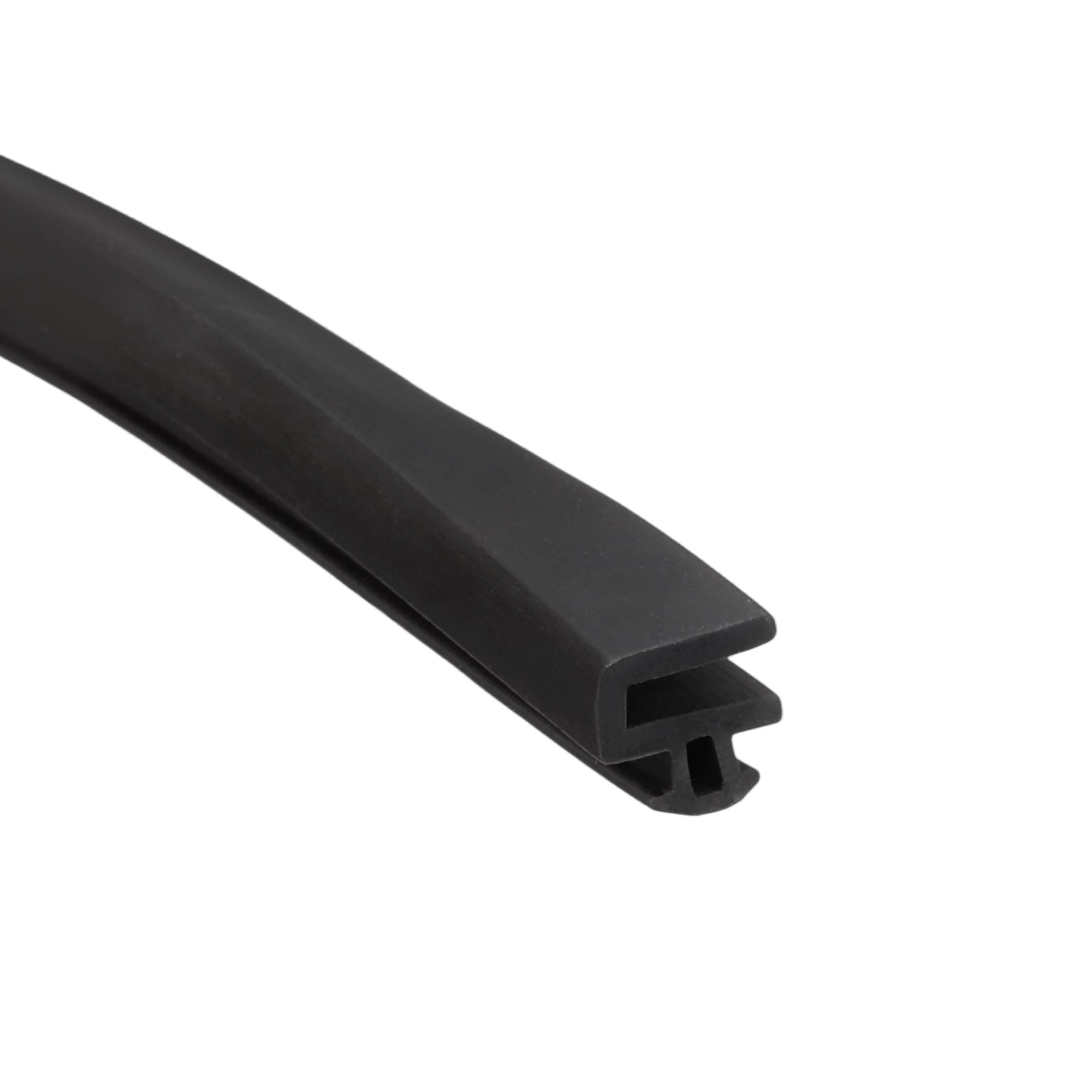 Uxcell Kerf Weather Stripping Seal Strip (32.8ft x 5/16") - L Shape Kerf Noise Reduction Rubber Flange Window Weatherstrip Seal for Door Frame Windows Card Slot, Black