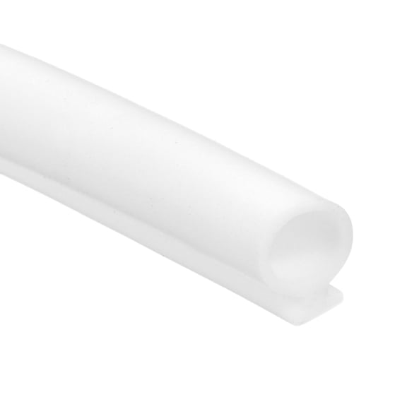 Uxcell Kerf Weather Stripping Seal Strip (49.21ft x 3/8") - Bulb Bubble Noise Reduction Rubber Flange Window Weatherstrip Seal for Door Frame Windows Card Slot, White