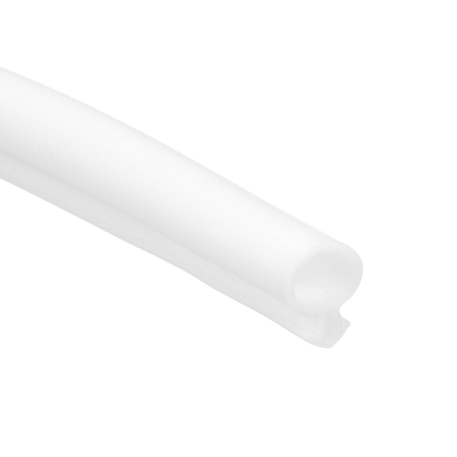 Uxcell Kerf Weather Stripping Seal Strip (49.21ft x 5/16") - Bulb Bubble Kerf Noise Reduction Rubber Flange Window Weatherstrip Seal for Door Frame Windows Card Slot, White
