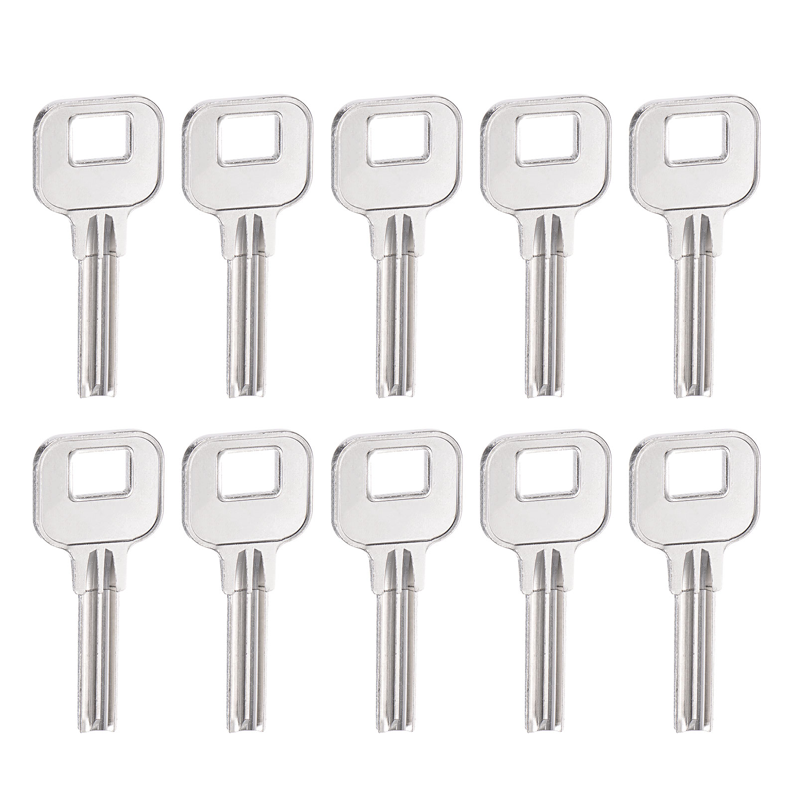Uxcell Key Blanks, 28mm Length 2 Slot Brass New Un-cut Replacement Accessories 10 Pack - image 1 of 5
