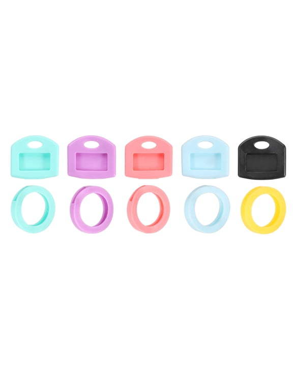 Key Caps Set, 20 Pcs 1 Inch Tags Identifiers Covers Key Head Protectors Key Tags Labels 5-Color