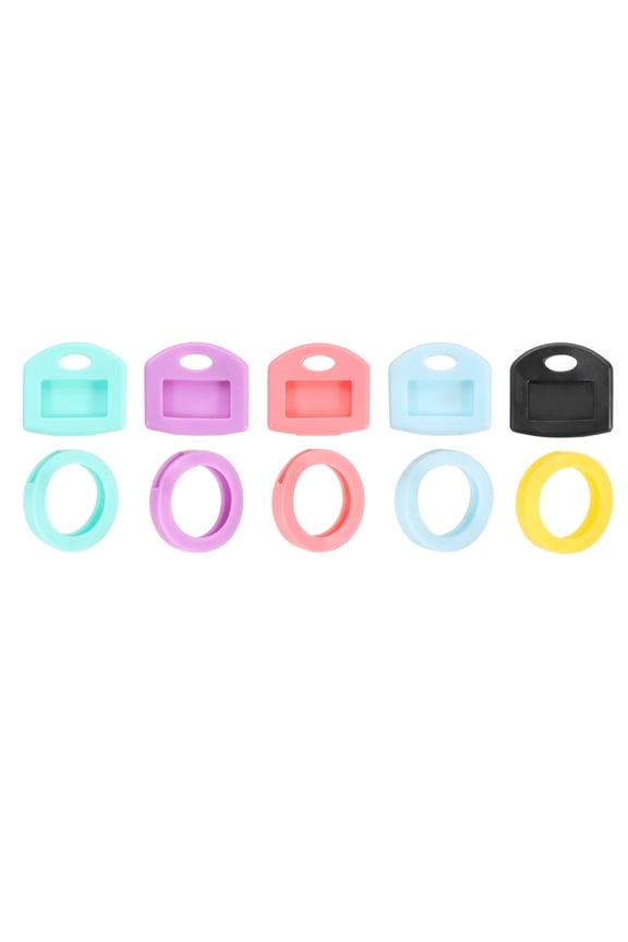 Key Caps Set, 20 Pcs 1 Inch Tags Identifiers Covers Key Head Protectors Key Tags Labels 5-Color