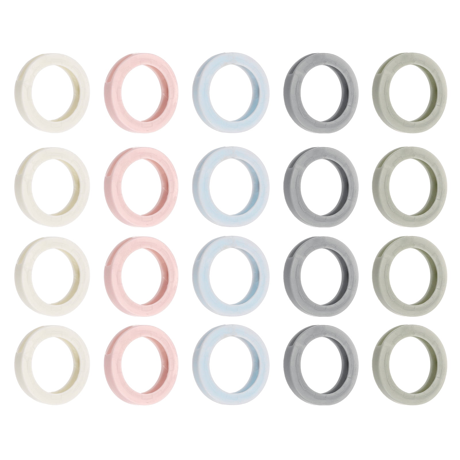 Uxcell Key Caps Set, 20 Pcs Key Cap Tags Identifiers Cover Rings ...