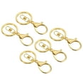 thumbnail image 1 of Uxcell Key Chain Ring Lobster Clasp Keyring Trigger Clip Keychain Holder for Arts Crafts Golden, 1 of 5