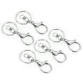 thumbnail image 1 of Uxcell Key Chain Ring Lobster Clasp Keyring Trigger Clip Keychain Holder for Arts Crafts Silver, 1 of 5