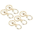 thumbnail image 1 of Uxcell Key Chain Rings D Ring Clasps Keyring Holder for Arts DIY, Gold 5 Pack, 1 of 5