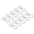 thumbnail image 1 of Uxcell Key Chain Rings D Ring Clasps Keyring Holder for Arts DIY, Silver 10 Pack, 1 of 5