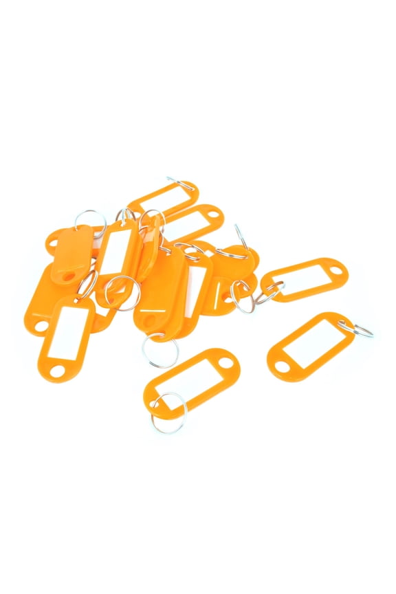 Key ID Tags Name Card Labels Keyring Keychain Orange 20Pcs