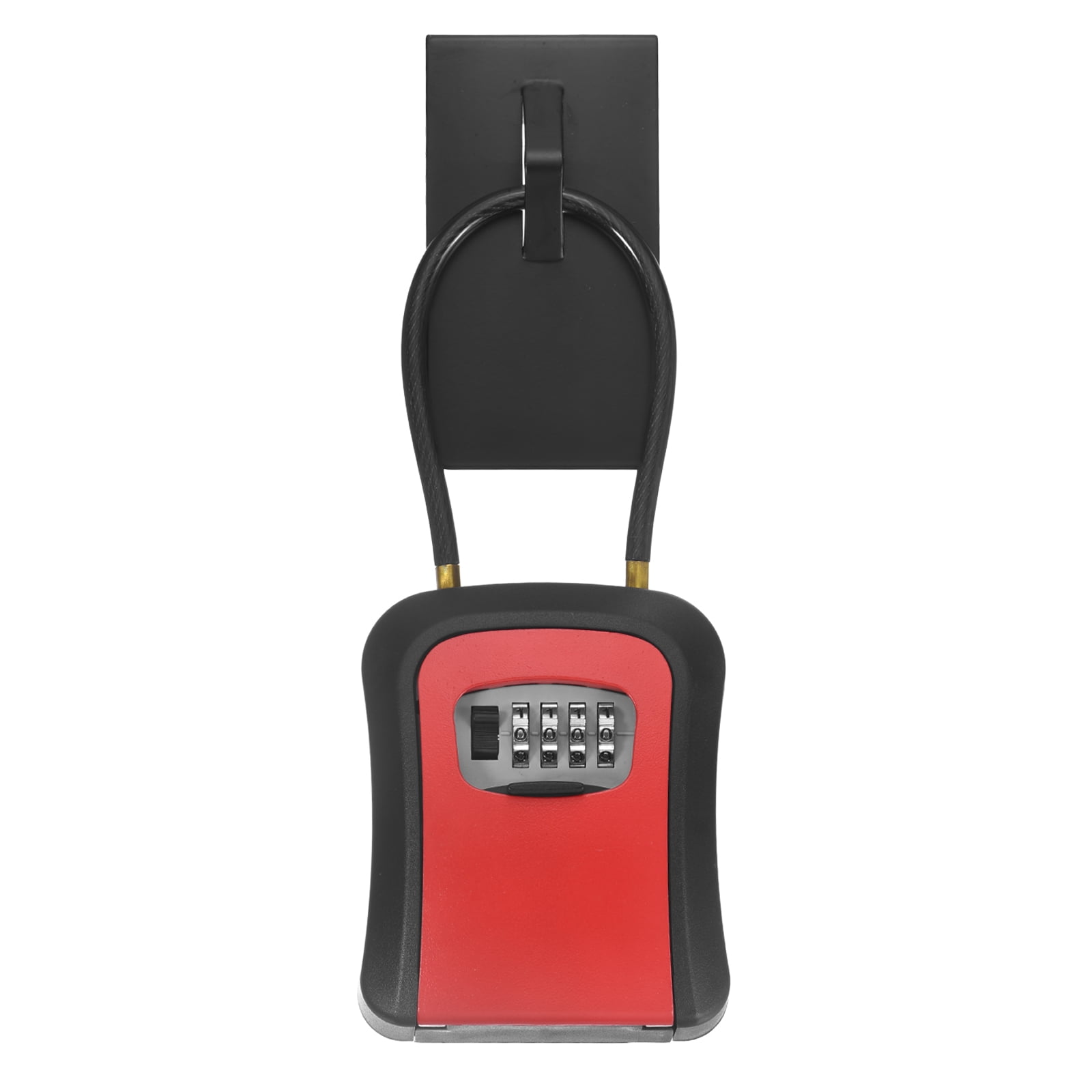 Uxcell Key Lock Aluminum Alloy Soft Box with Code, (4.7 x 3.9 Inch, Red ...