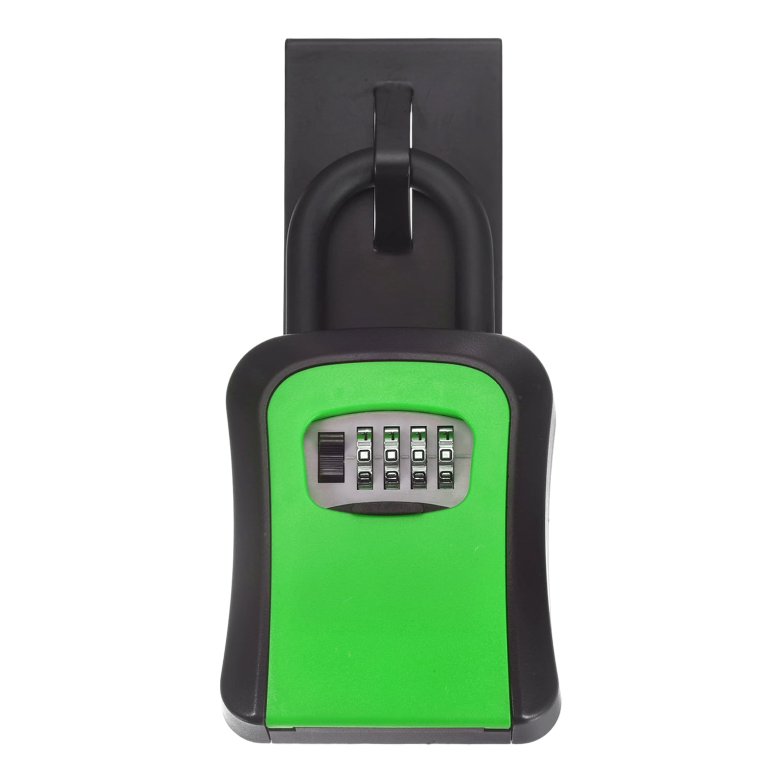 Uxcell Key Lock Box with Code, (4.7 x 3.9 Inch, Green), Resettable Combination Lockbox Portable Key Storage Box with Wall-Mounted Bracket, Suit - for Home Entrance/Garage/Warehouse