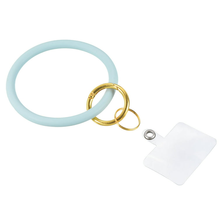 Key Ring Bracelet Silicone Keychain Circle Wristlet Keyrings