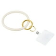 thumbnail image 1 of Uxcell Key Ring Bracelet Silicone Wrist Keychain Circle Wristlet Keyrings, Creamy White, 1 of 7